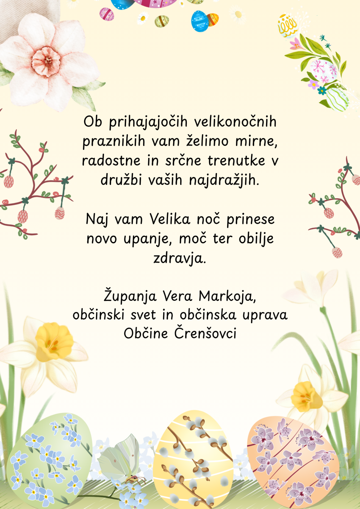 voščilo velika noč 2026